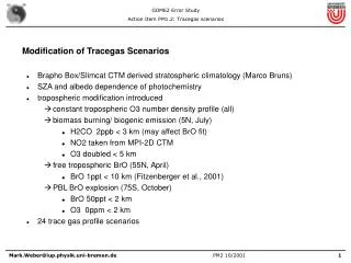 Modification of Tracegas Scenarios