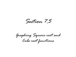 Section 7.5