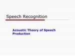 Speech Recognition - slide 1