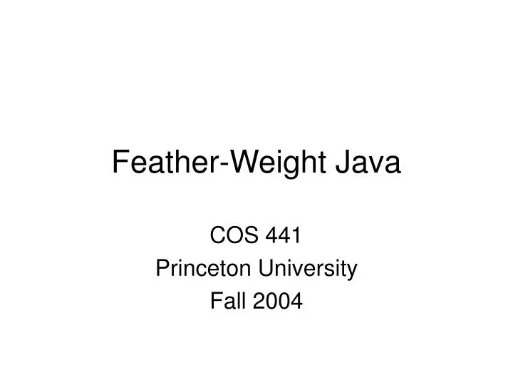 feather weight java