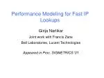 Performance Modeling for Fast IP Lookups - slide 1