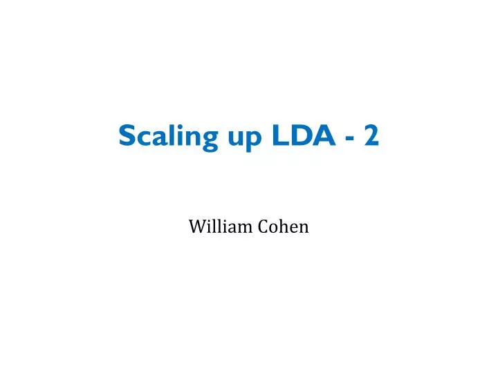 scaling up lda 2