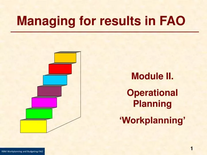 managing for results in fao
