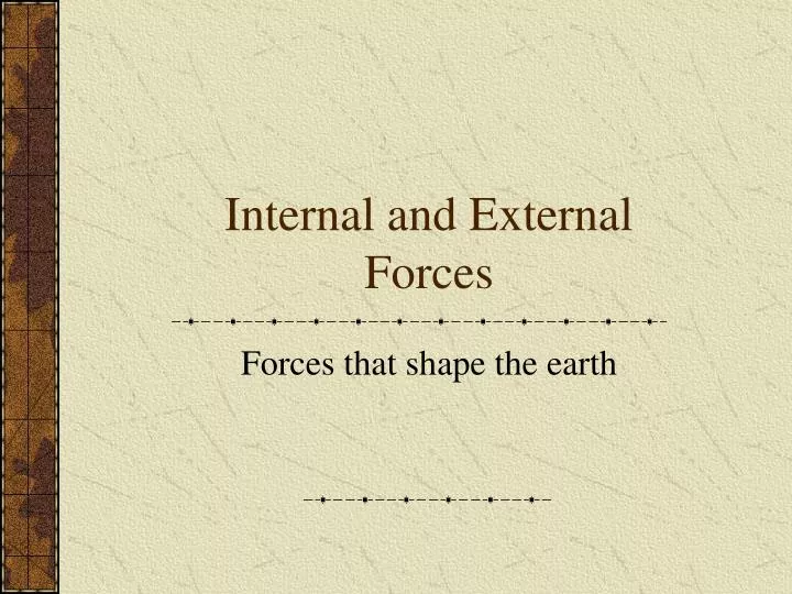 internal and external forces