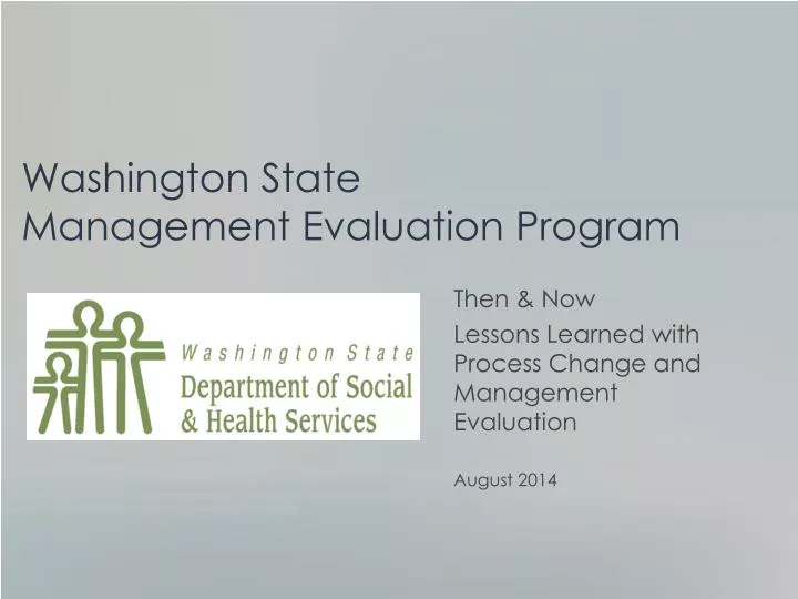 washington state management evaluation program