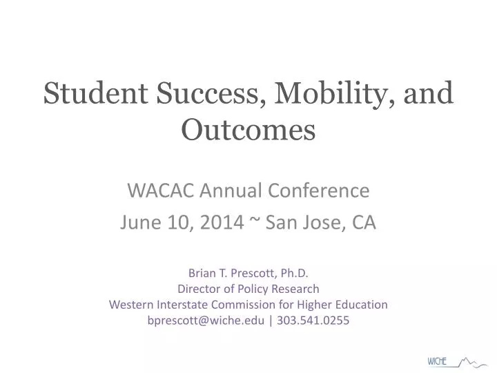 student success mobility and outcomes