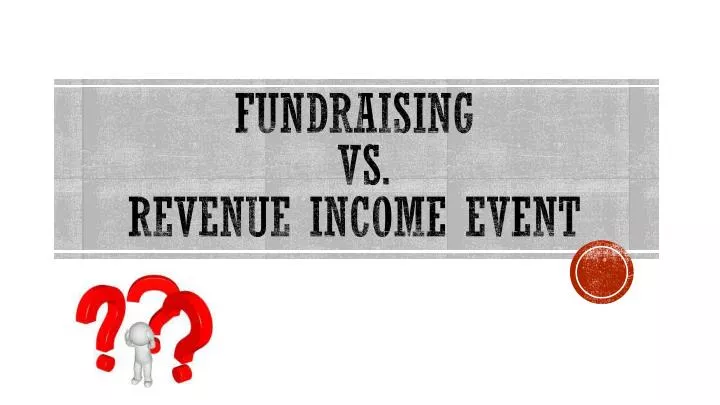 fundraising vs revenue income event