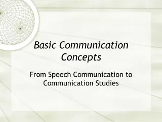 Basic Communication Concepts