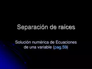 separaci n de ra ces