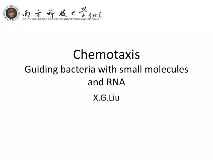 chemotaxis guiding bacteria with small molecules and rna