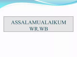 assalamualaikum wr wb