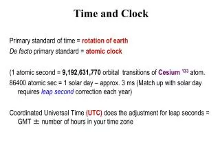 time and clock