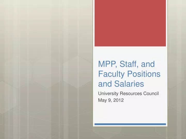 mpp staff and faculty positions and salaries