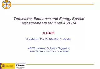 Transverse Emittance and Energy Spread Measurements for IFMIF-EVEDA