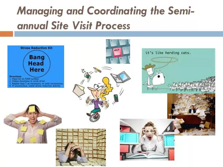 managing and coordinating the semi annual site visit process