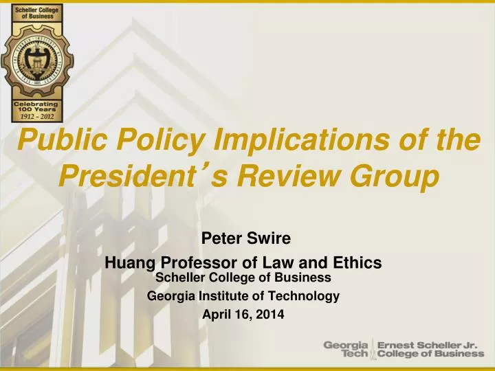 public policy implications of the president s review group