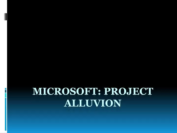 microsoft project alluvion