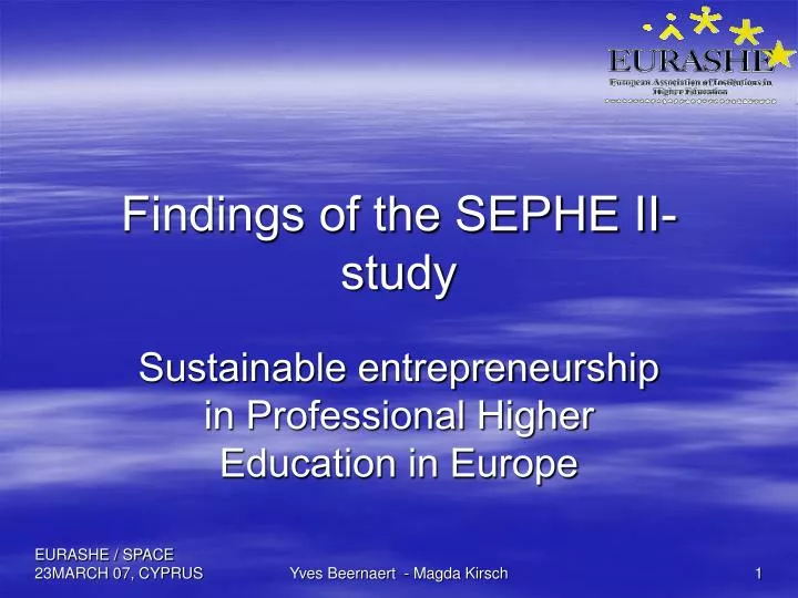 findings of the sephe ii study