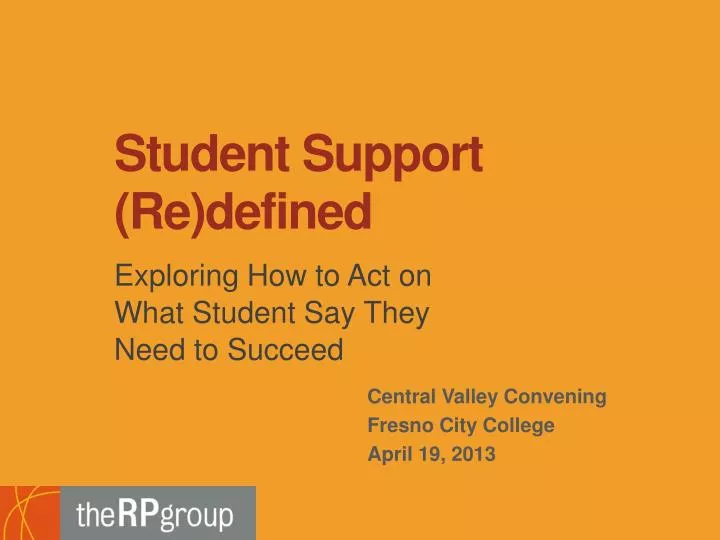 student support re defined