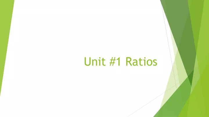unit 1 ratios