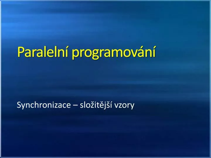 paraleln programov n