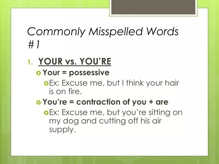 commonly misspelled words 1