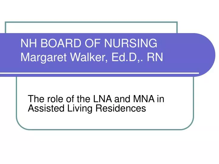 nh board of nursing margaret walker ed d rn