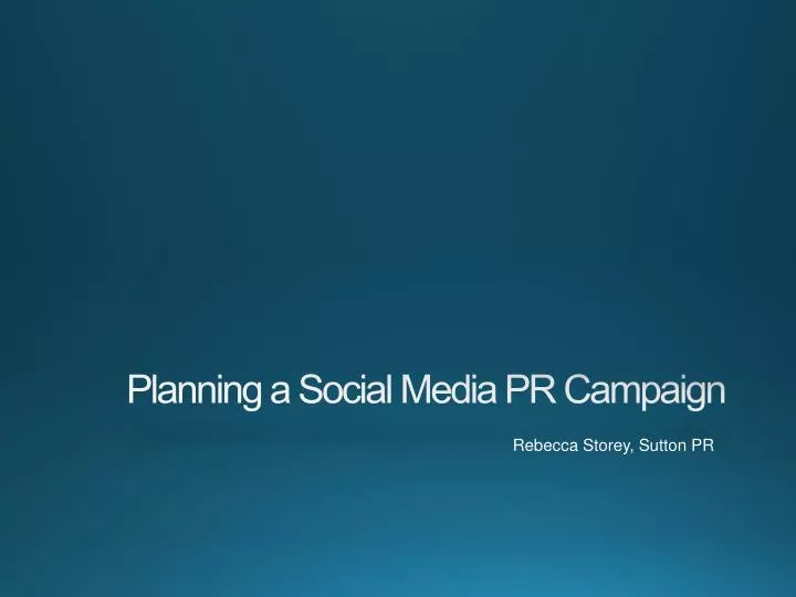 planning a social media pr campaign