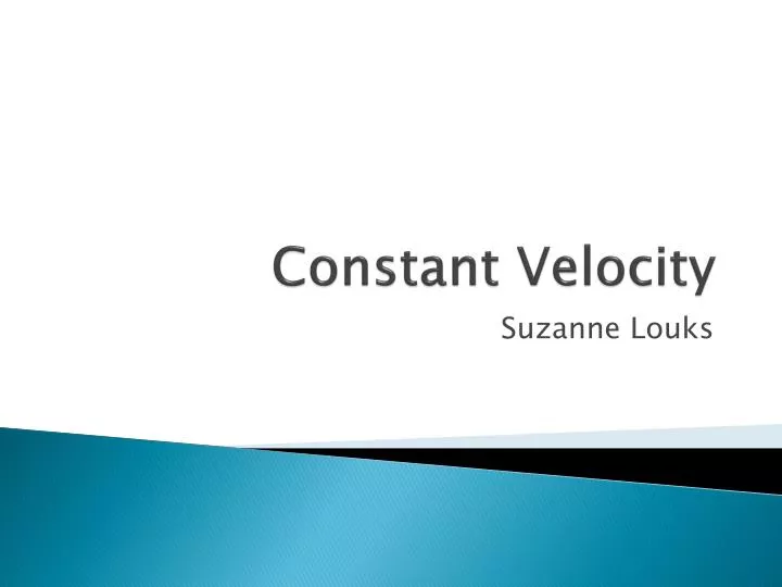 constant velocity