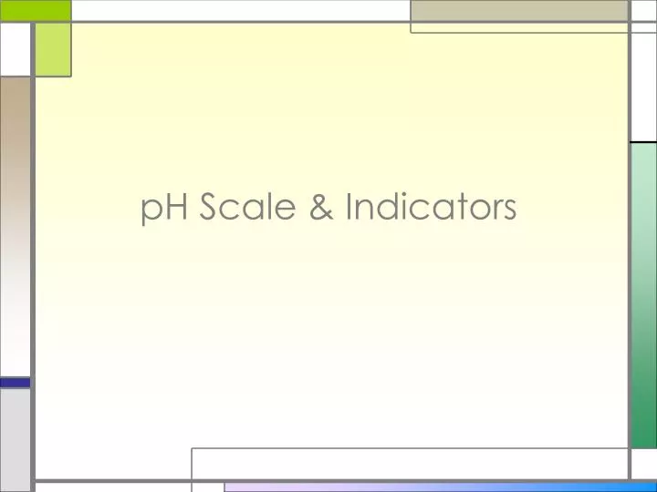 ph scale indicators