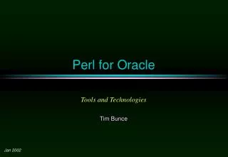 Perl for Oracle