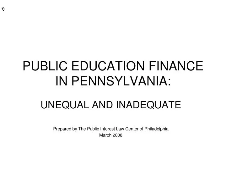 public education finance in pennsylvania