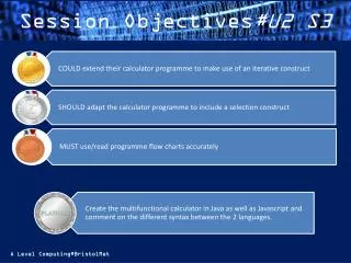Session Objectives #U2 S3