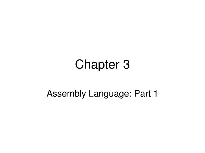 assembly language part 1