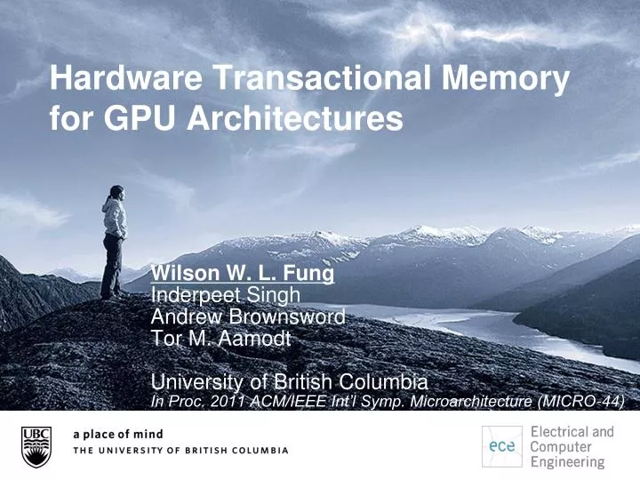 hardware transactional memory for gpu architectures