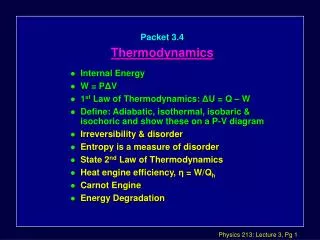 Packet 3.4 Thermodynamics