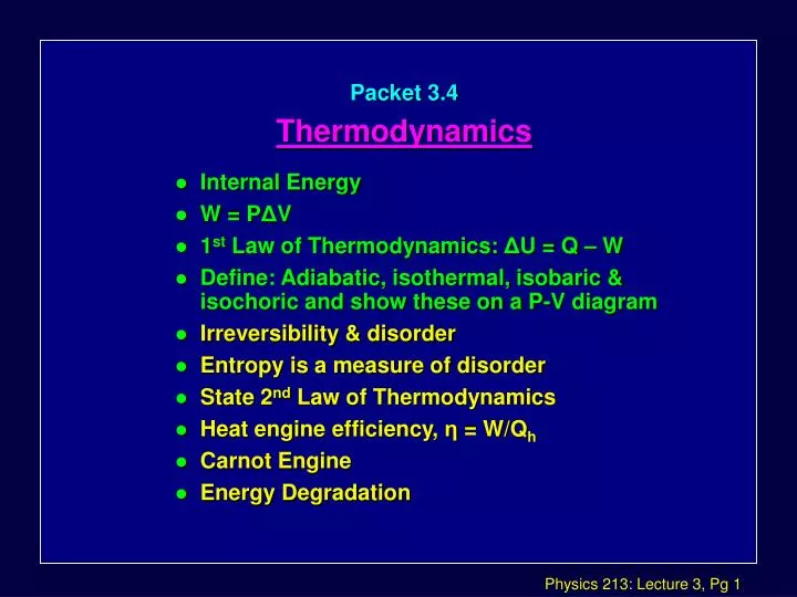 packet 3 4 thermodynamics