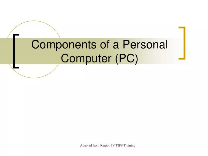 components of a personal computer pc