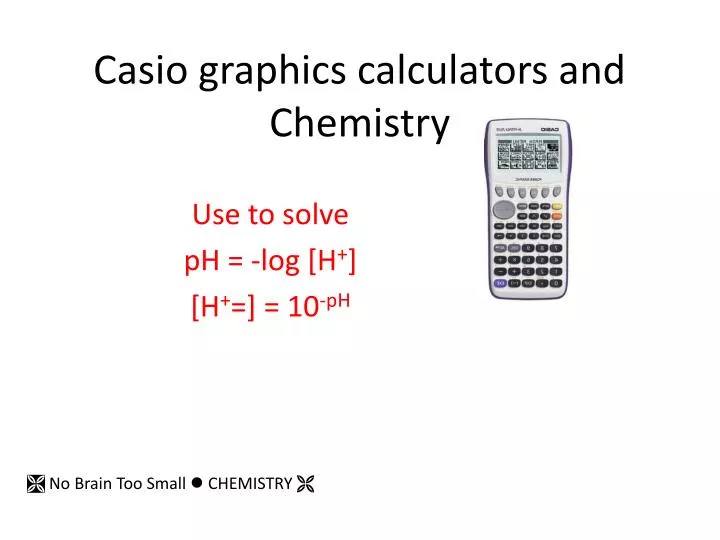 casio graphics calculators and chemistry