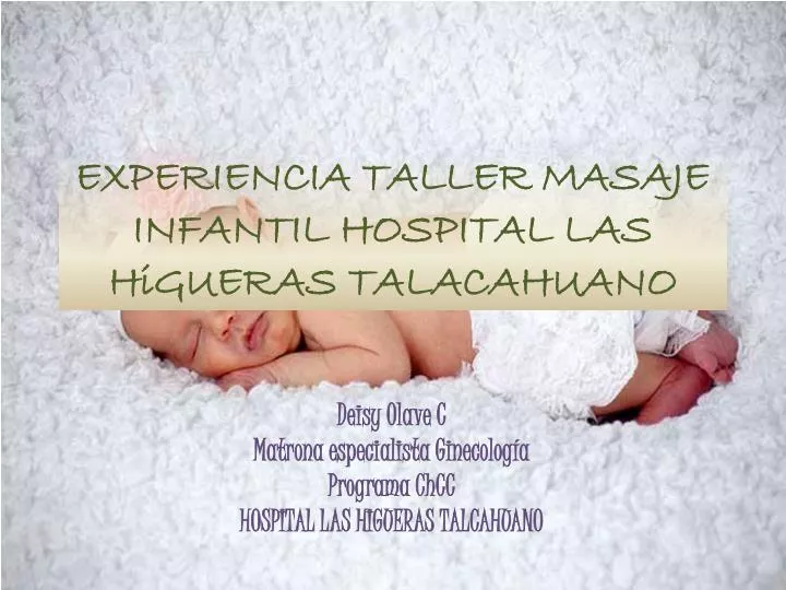 experiencia taller masaje infantil hospital las higueras talacahuano