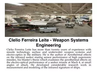 Clelio Ferreira Leite - Weapon Systems Engineering