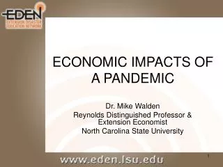 ECONOMIC IMPACTS OF A PANDEMIC