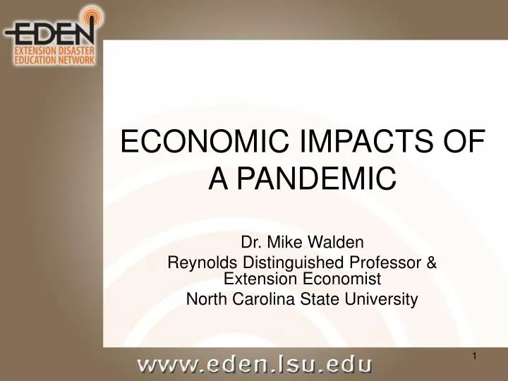 economic impacts of a pandemic