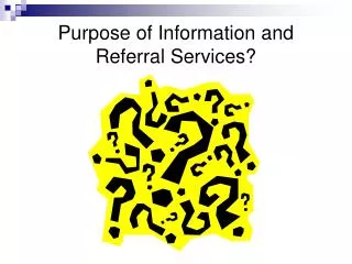 purpose of information and referral services