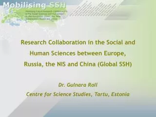 Research Collaboration in the Social and Human Sciences between Europe,