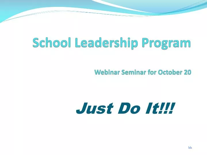 school leadership program webinar seminar for october 20