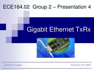 Gigabit Ethernet TxRx