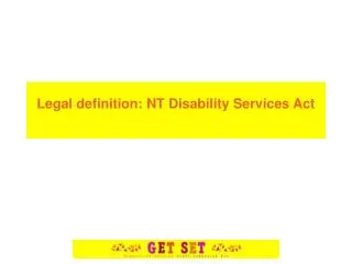 Legal definition: NT Disability Services Act