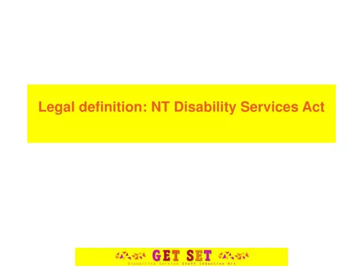legal definition nt disability services act
