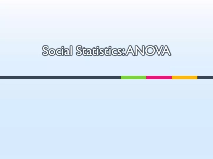 social statistics anova